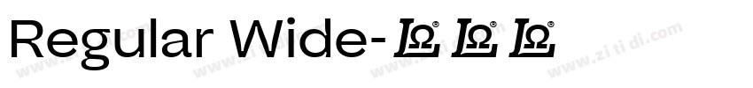Regular Wide字体转换